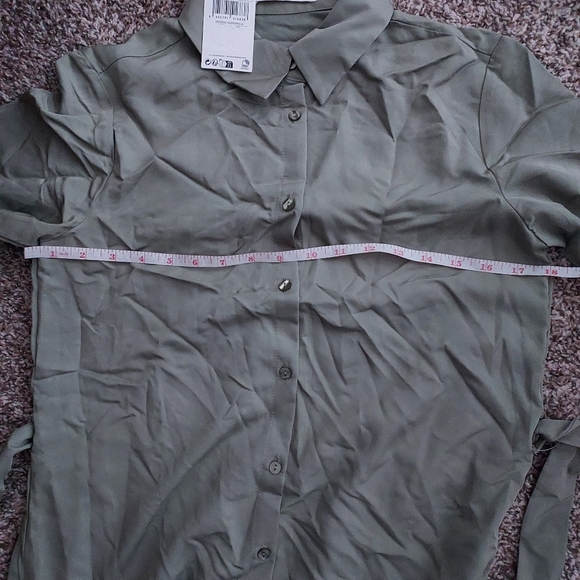 Brand New Mango Short Sleeve Button Down Dress - Picture 7 of 8